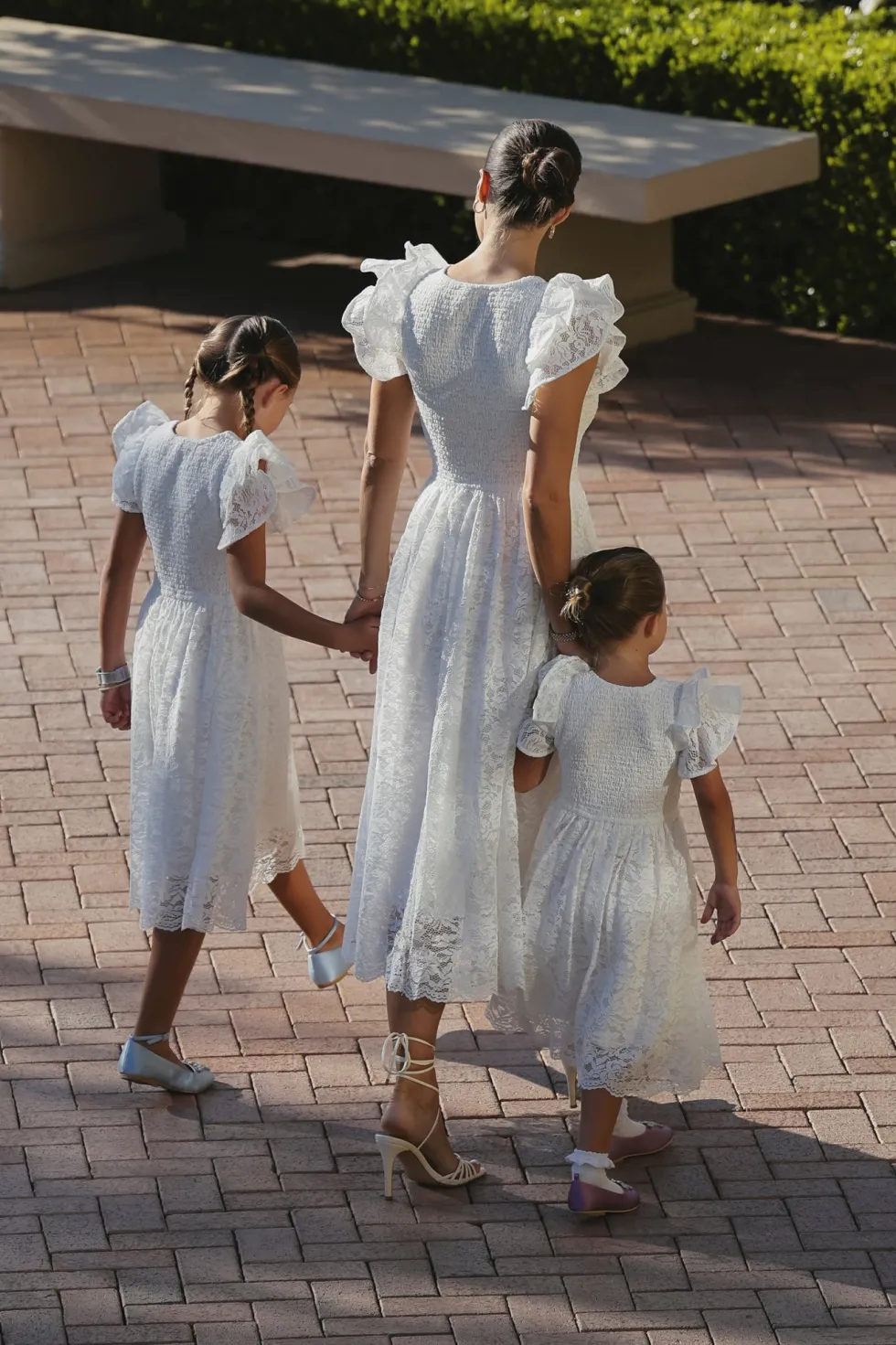 Hattie Dress in White Lace