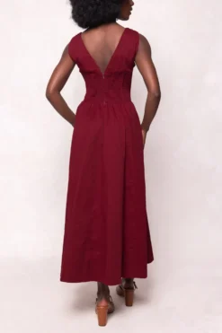 Kayla Dress in Burgundy
