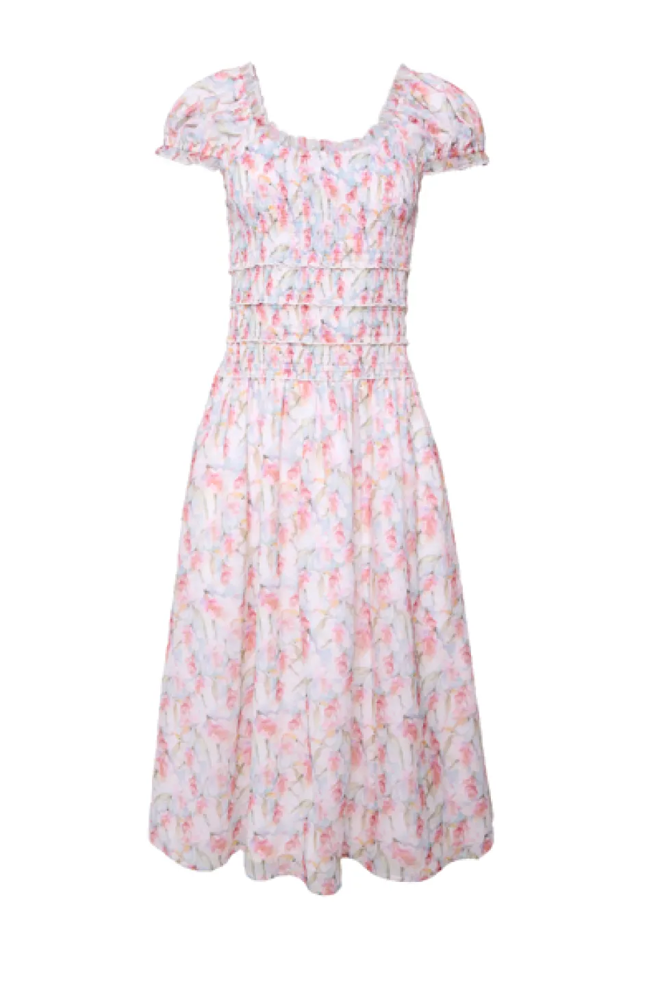 Kyla Dress in Watercolor Orchids