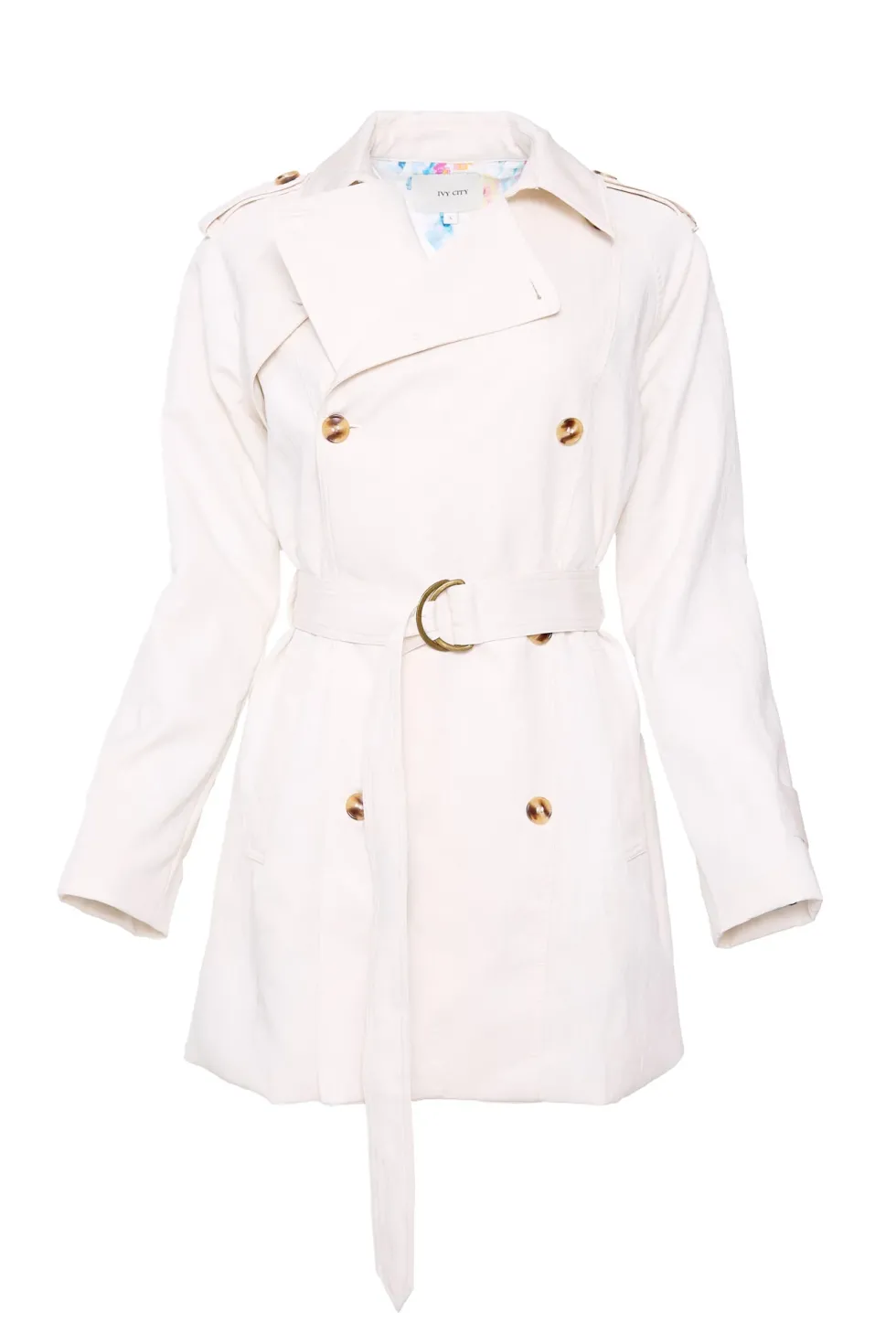 Linden Trench Coat in Blue Bouquet
