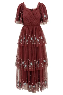 Mabel Dress in Burgundy