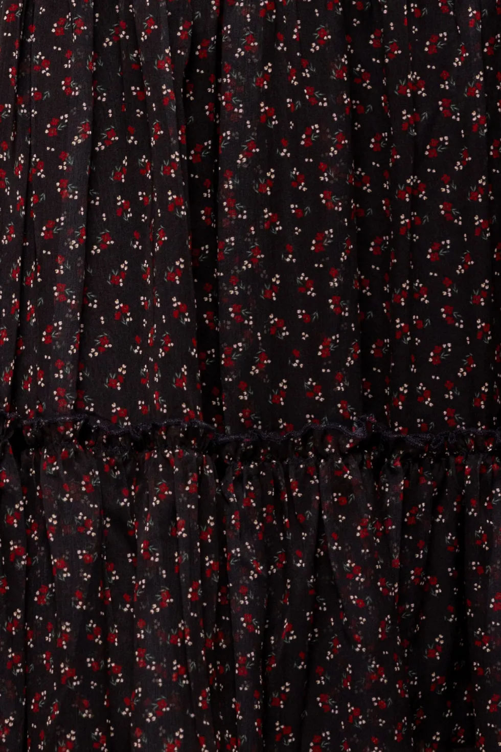 Madeline Dress in Black Ditsy Floral