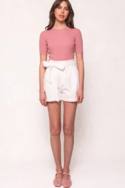 Maria Shorts in White Eyelet