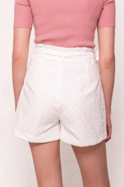 Maria Shorts in White Eyelet