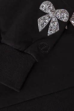 Micah Crew Neck Sweatshirt in Black & Bows