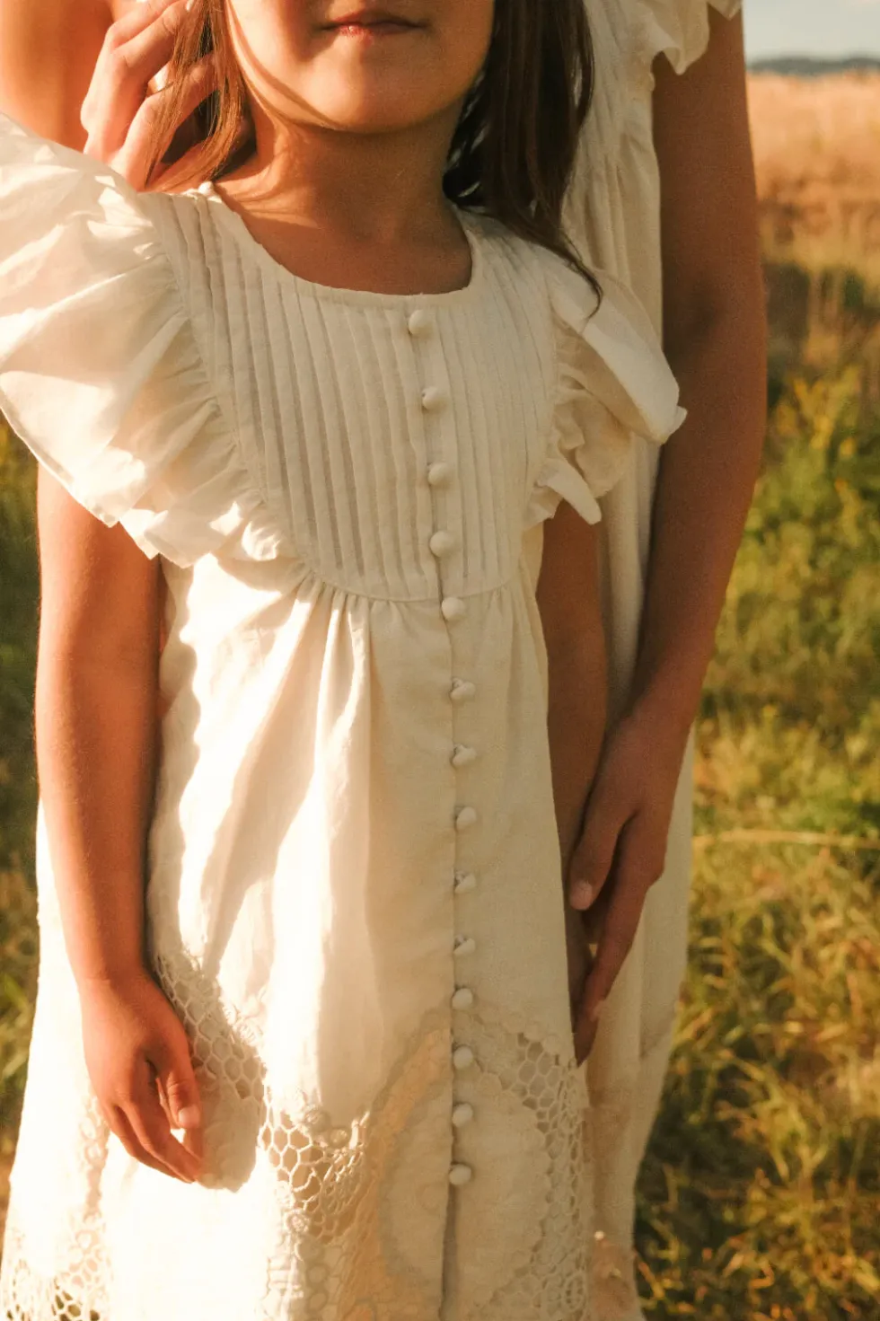 Mini Abigail Dress in Antique Ivory