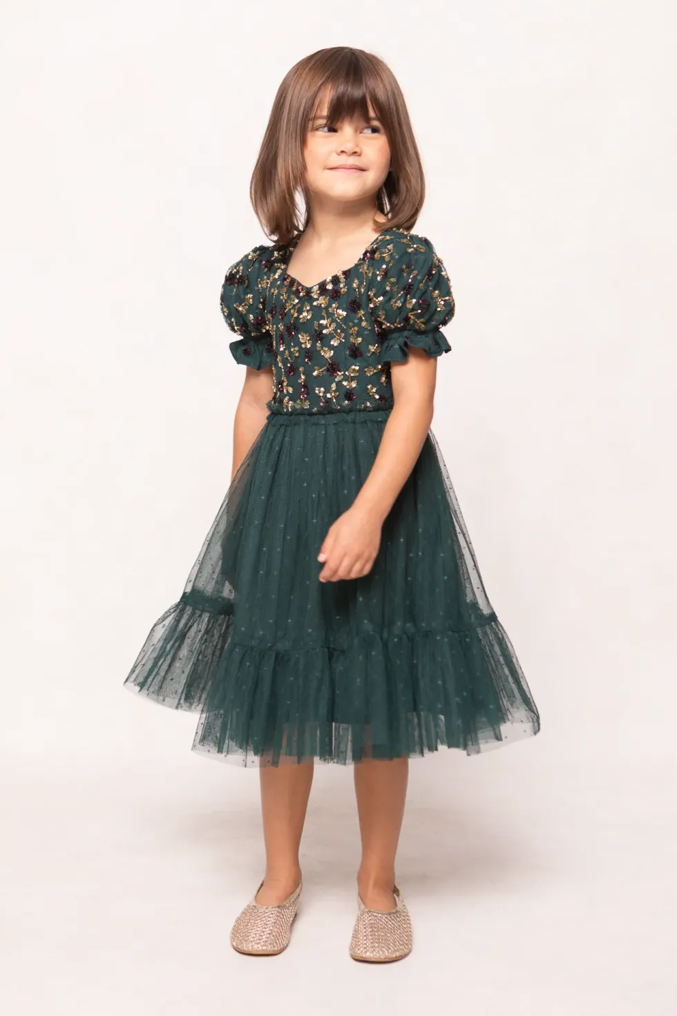 Mini Adara Dress in Green