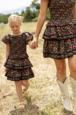 Mini Annalise Top in Obsidian Vintage Poppies