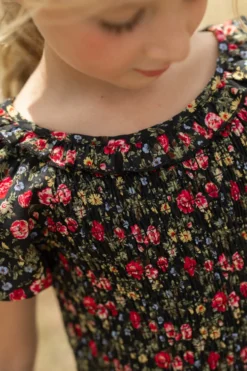 Mini Annalise Top in Obsidian Vintage Poppies