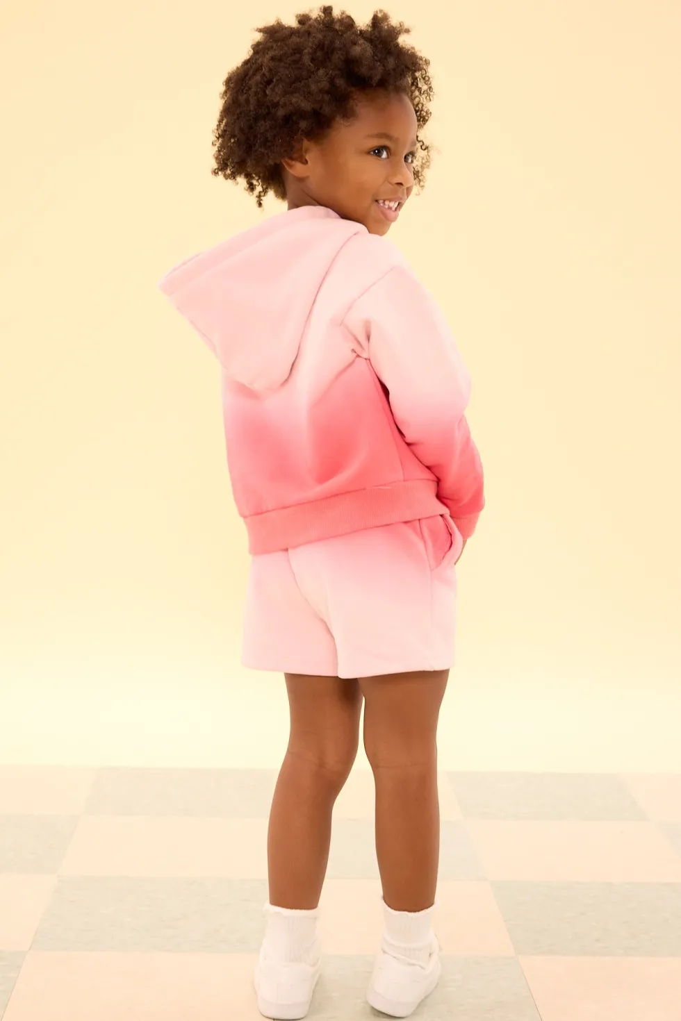 Mini Ash Sweatshorts in Pink Ombre