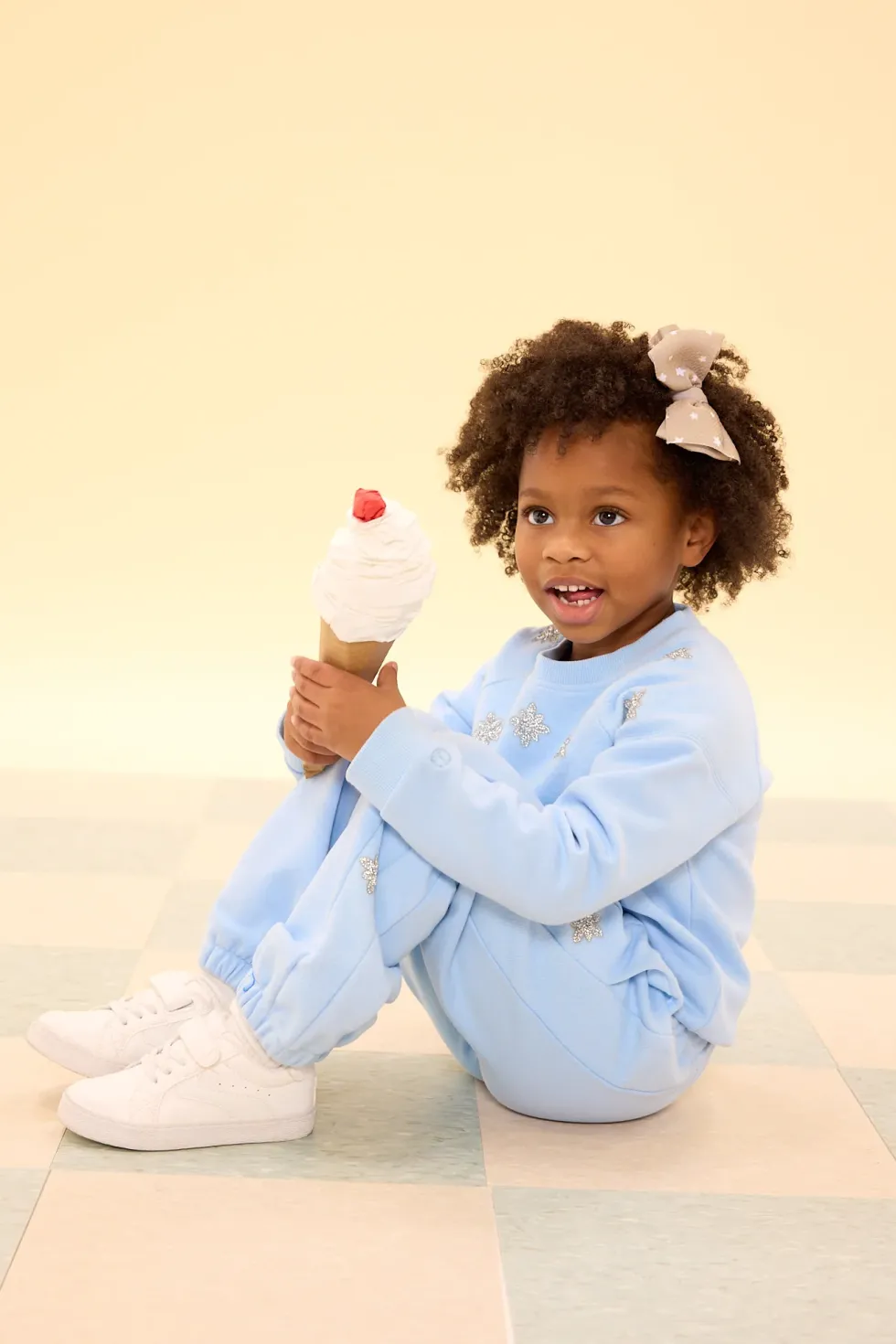 Mini Casey Crewneck Sweatshirt in Light Blue