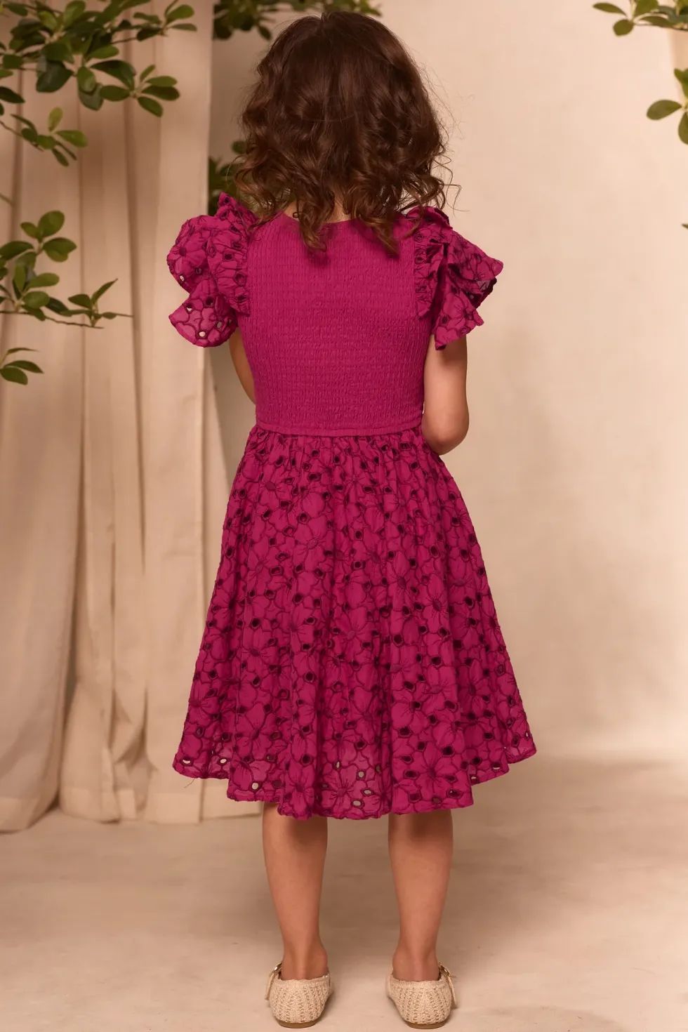Mini Hattie Dress in Magenta