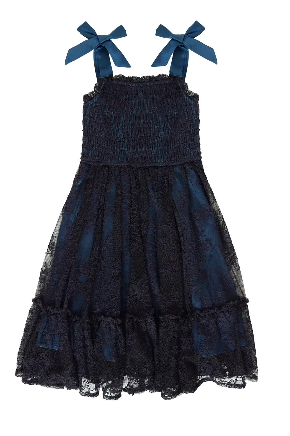 Mini Isadora Dress in Navy & Black