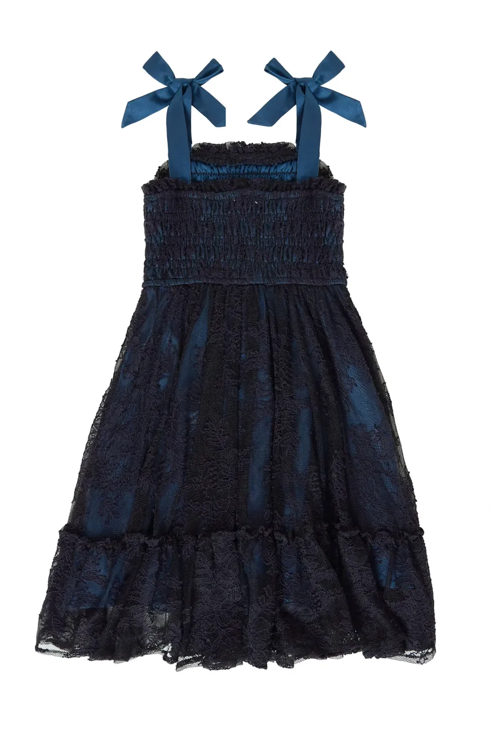 Mini Isadora Dress in Navy & Black