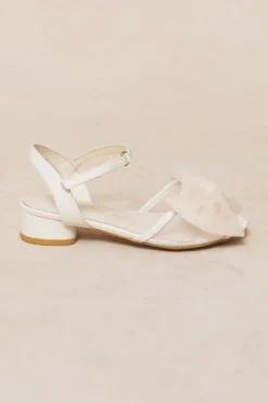 Mini Ivy Bow Heel in White