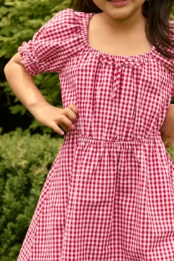 Mini Jessie Dress in Red Gingham