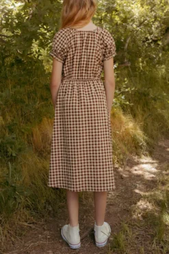 Mini Kaitlyn Dress in Chocolate Gingham