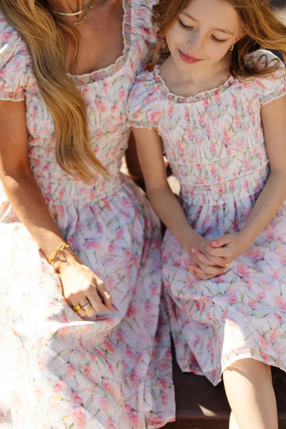 Mini Kyla Dress in Watercolor Orchids