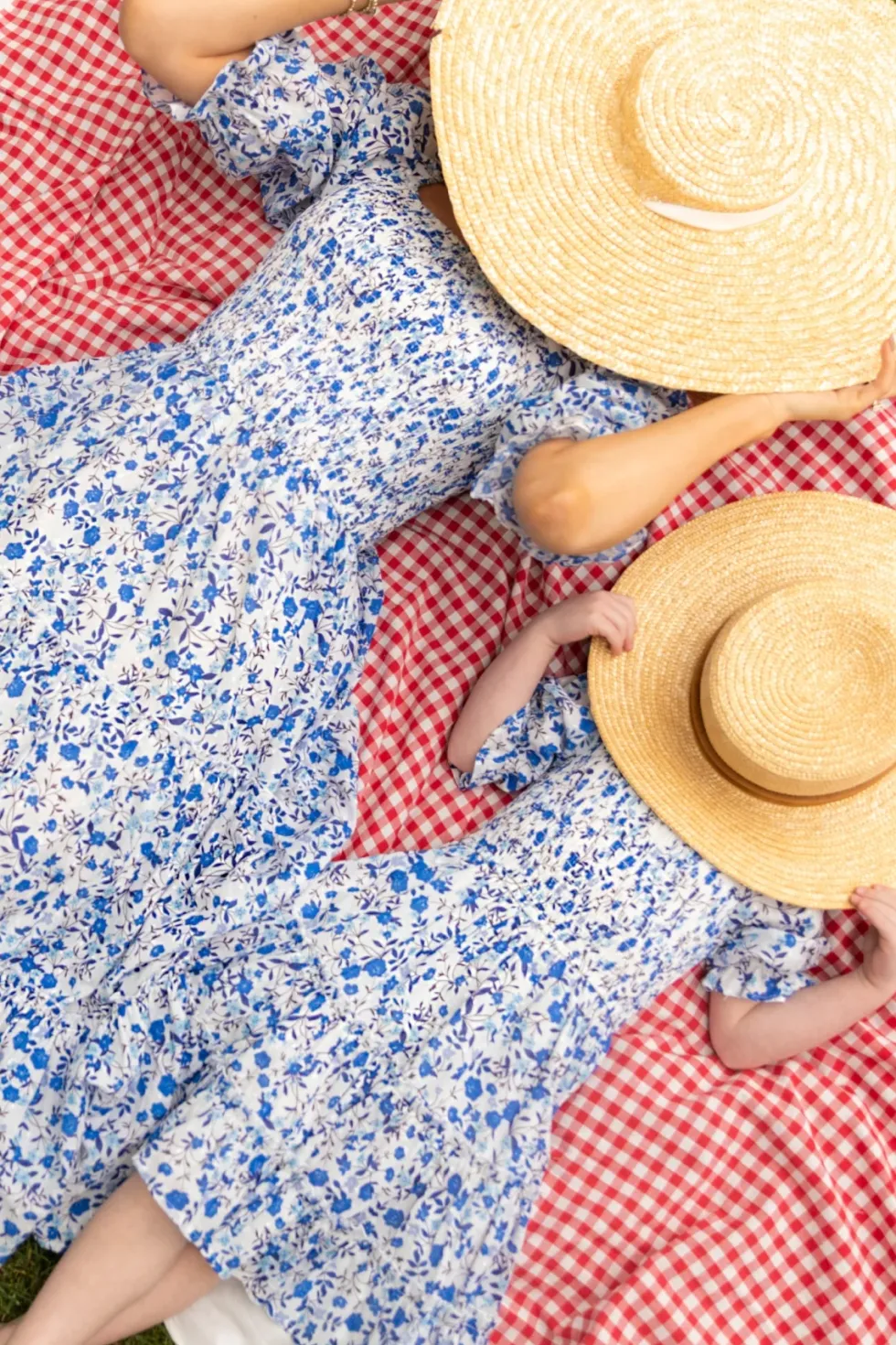 Mini Madeline Dress in Ditsy Cobalt Floral