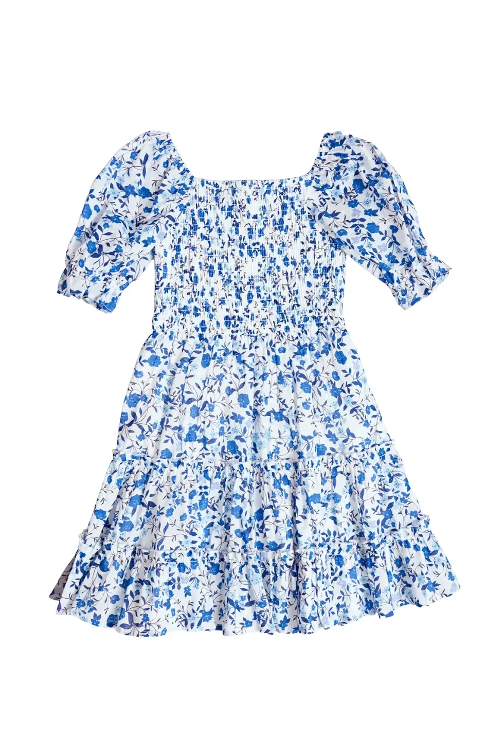 Mini Madeline Dress in Ditsy Cobalt Floral