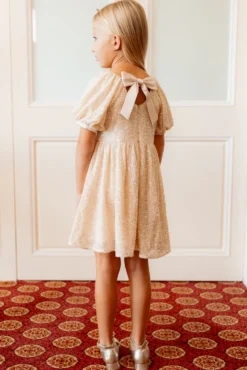 Mini Marisol Dress in Cream Sequin