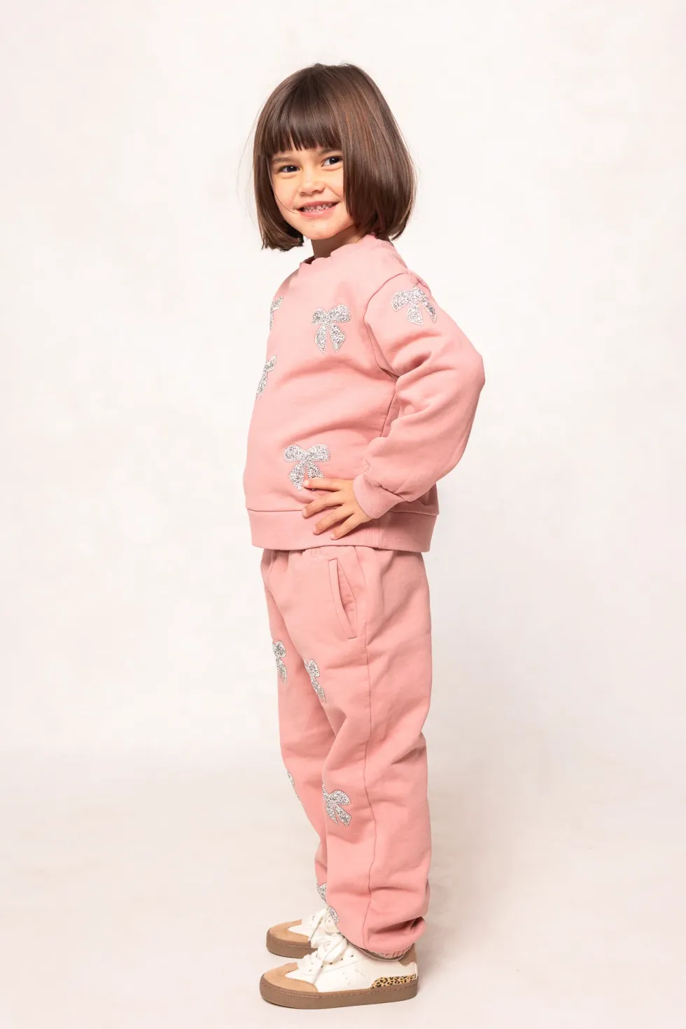 Mini Micah Jogger Sweatpants in Pink
