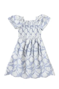 Mini Ophelia Dress in Mosaic Embroidery
