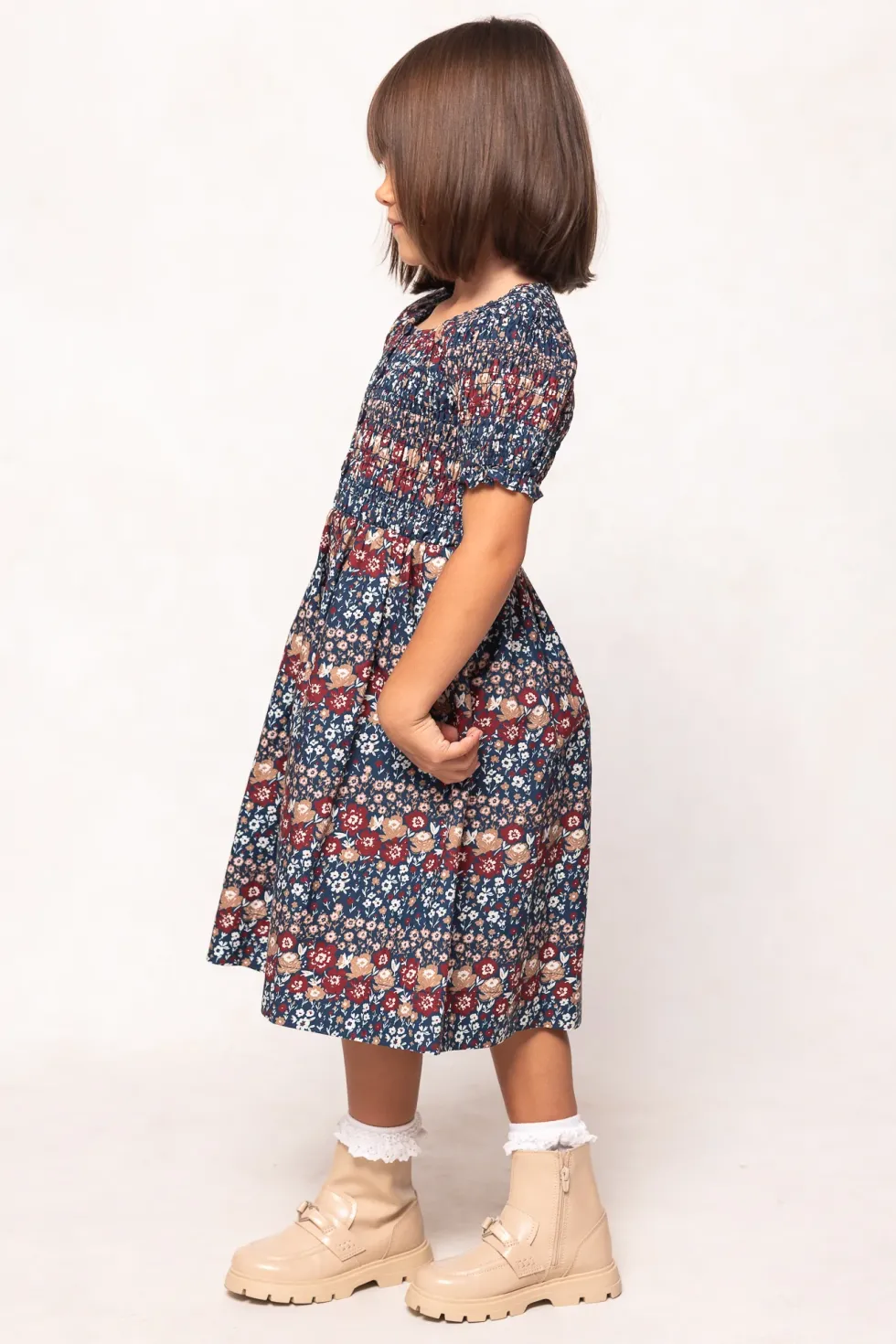 Mini Parker Dress in Dusk Floral Medley