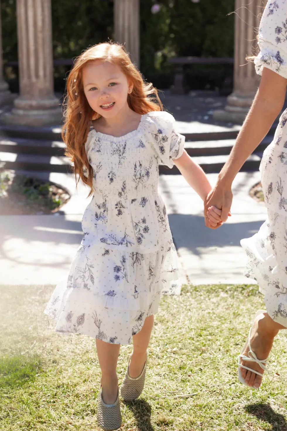Mini Roselyn Dress in Blue Enchanted Floral