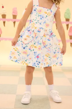 Mini Rue Play Dress in Blue Bouquet