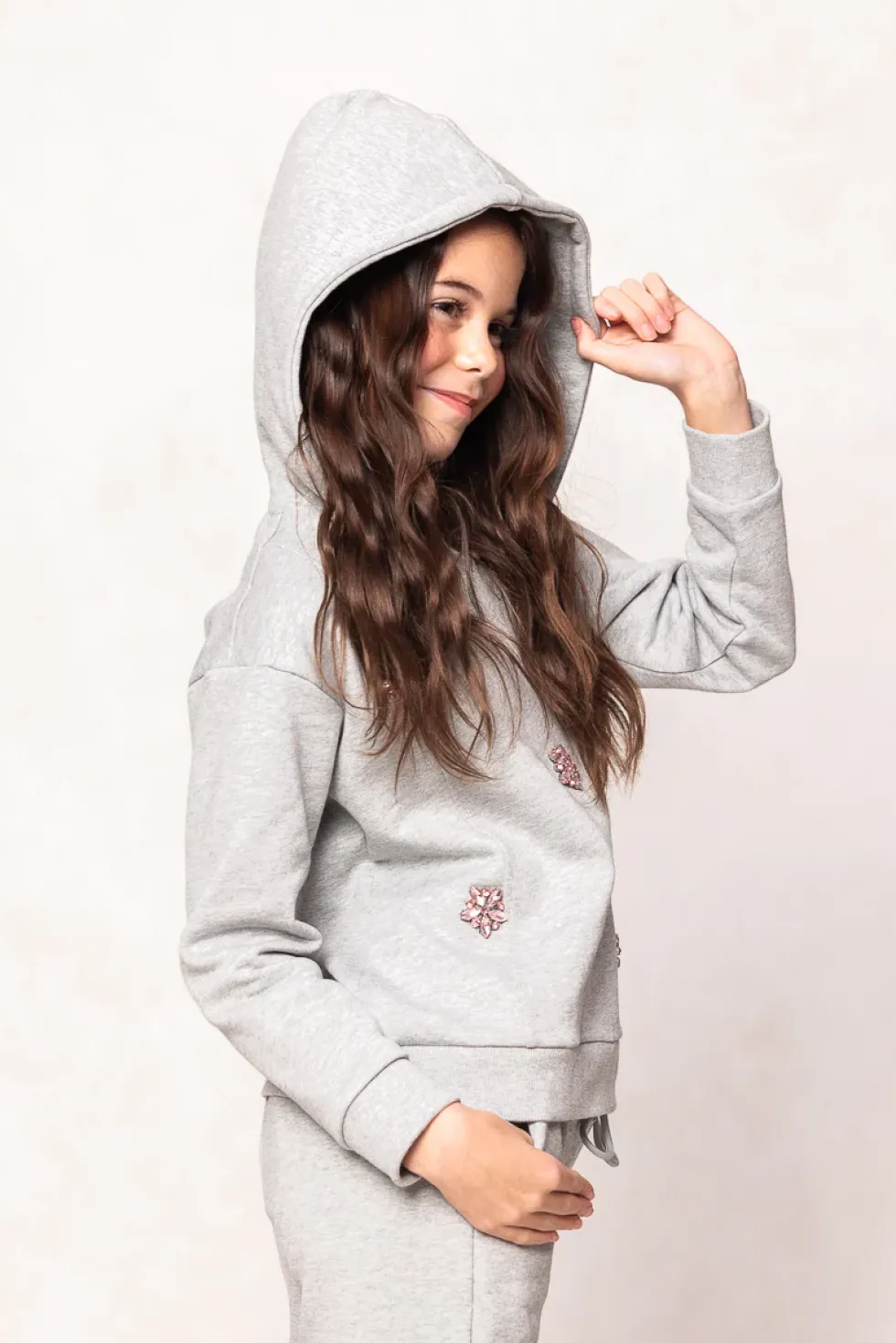 Mini Skylar Hoodie in Heather Gray