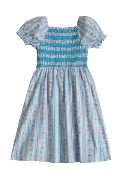 Mini Sunday Best Dress in Rosette Linear Stripe