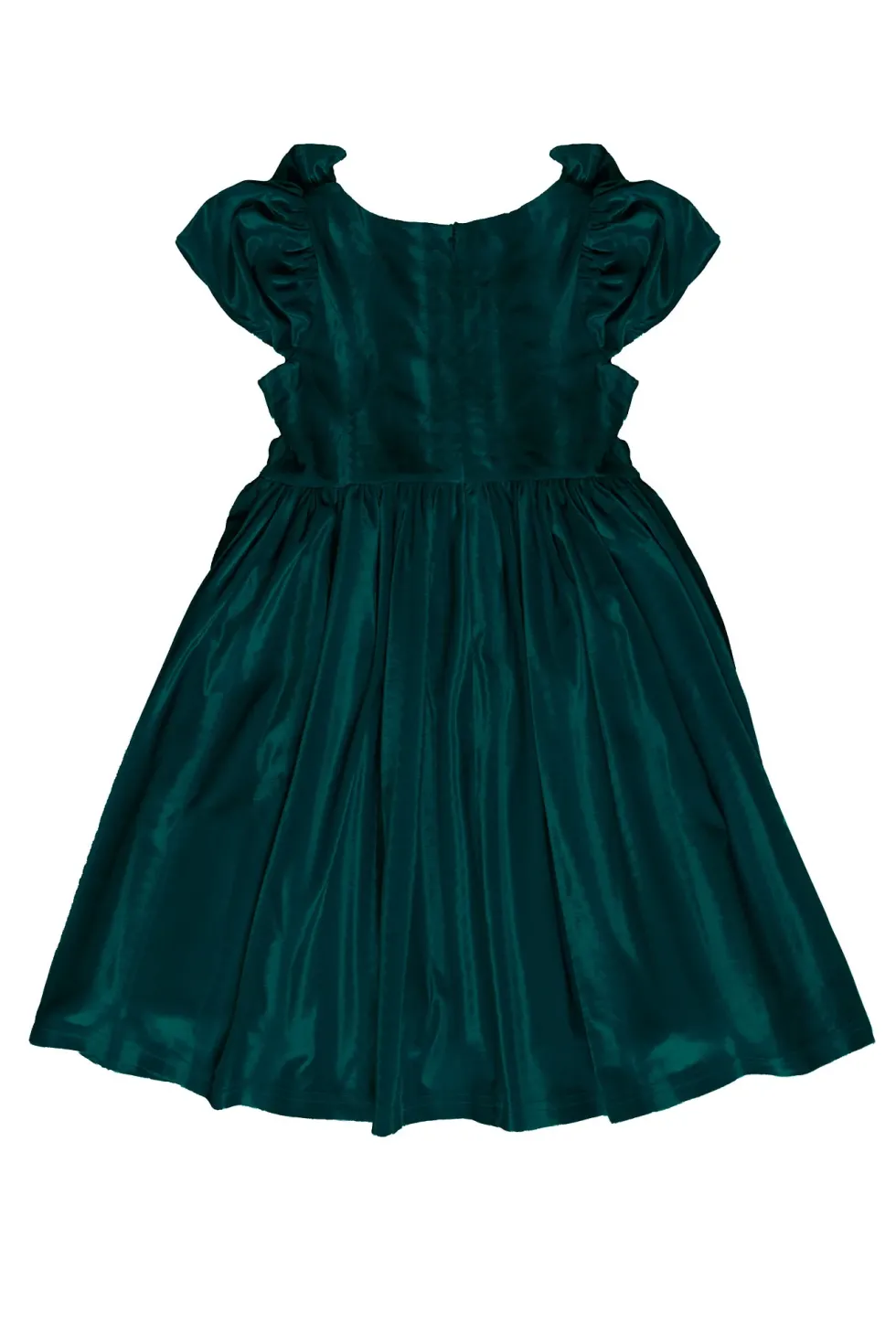Mini Tiara Dress in Green Velvet