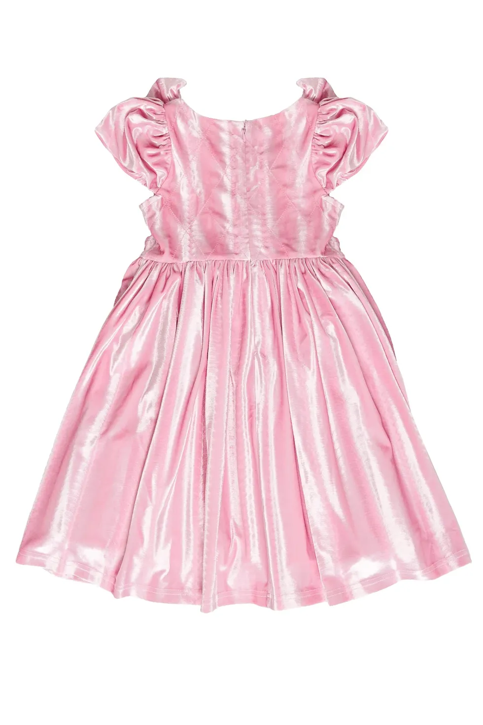 Mini Tiara Dress in Pink Velvet