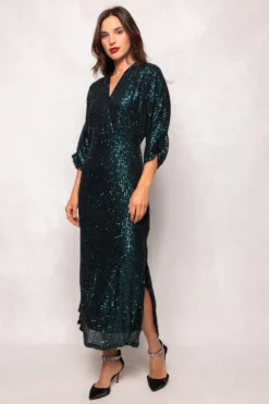Orion Dress in Green Sequin