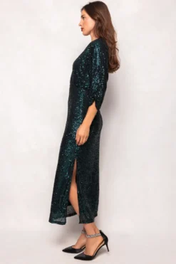 Orion Dress in Green Sequin