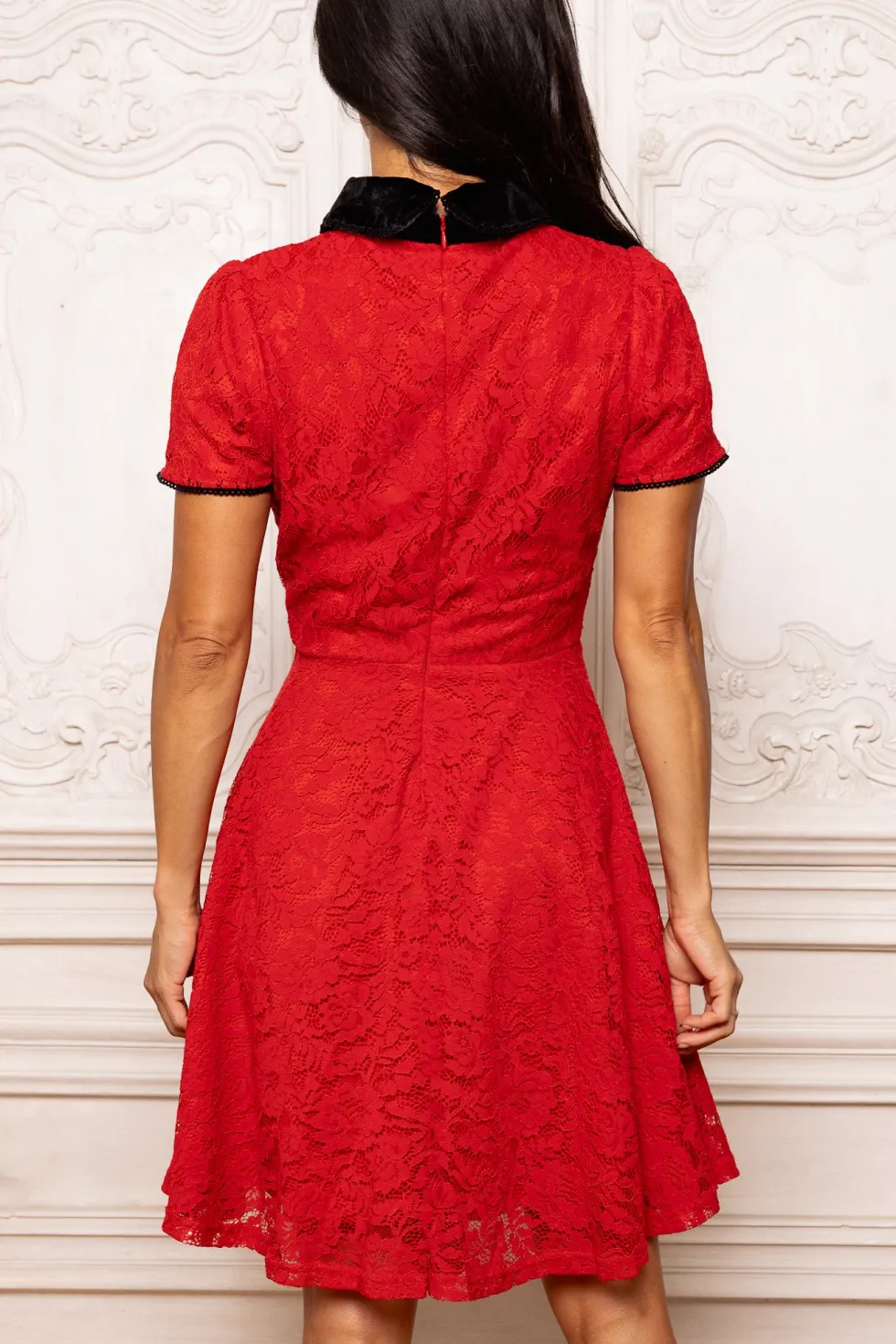 Penny Dress in Red Lace