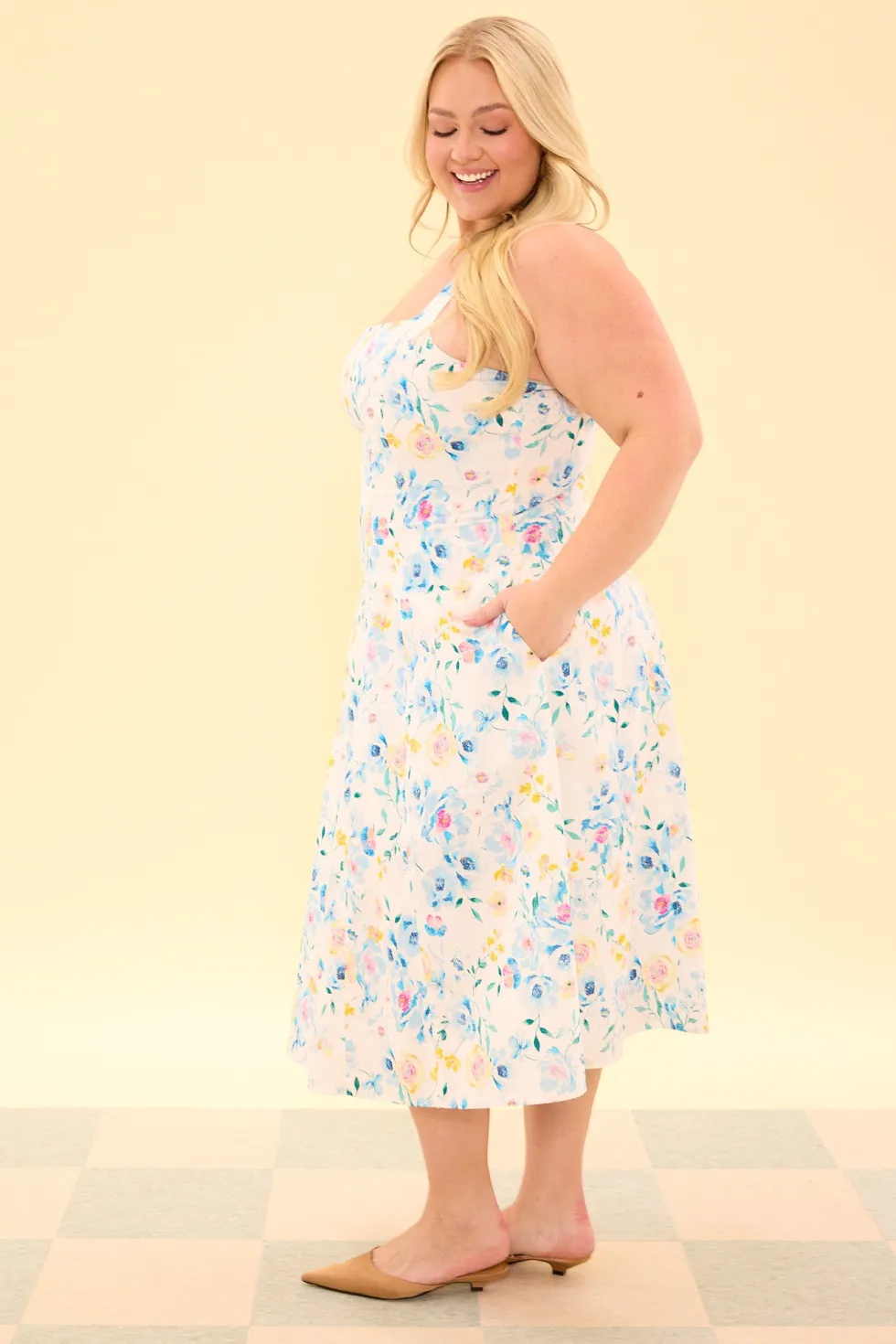 Petal Dress in Blue Bouquet