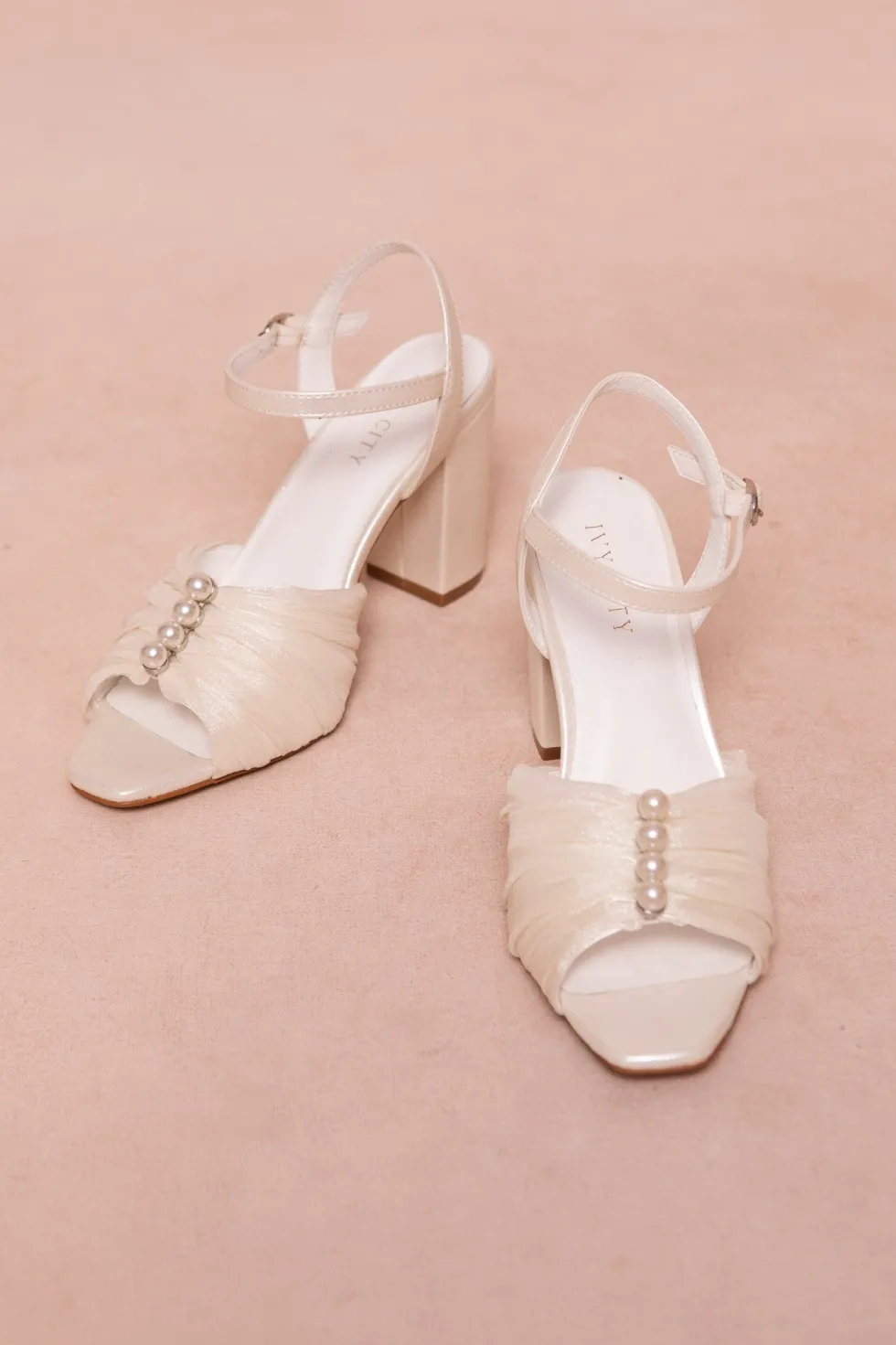 Piper Pearl Heel in Ivory