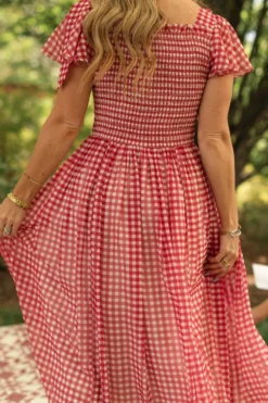 Rayna Dress in Red Gingham