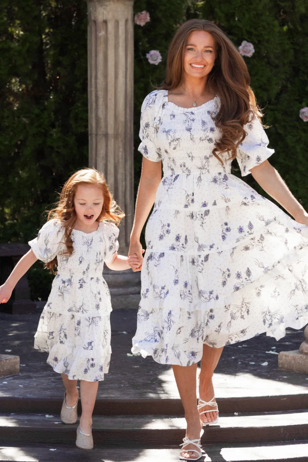 Roselyn Dress in Blue Enchanted Floral