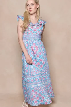 Samara Dress in Thistle Flower Mosaic Florise