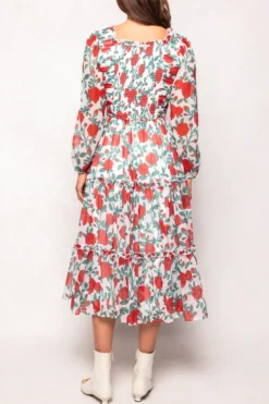 Selena Dress in Red Roses