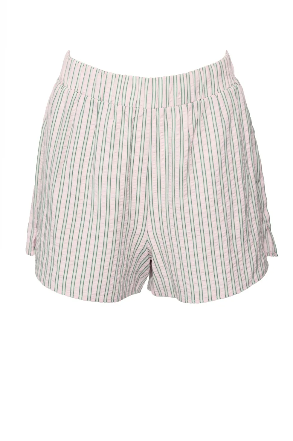 Sevilla Shorts in Green & Pink Pinstripe