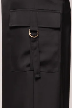 Shay Satin Pants in Black