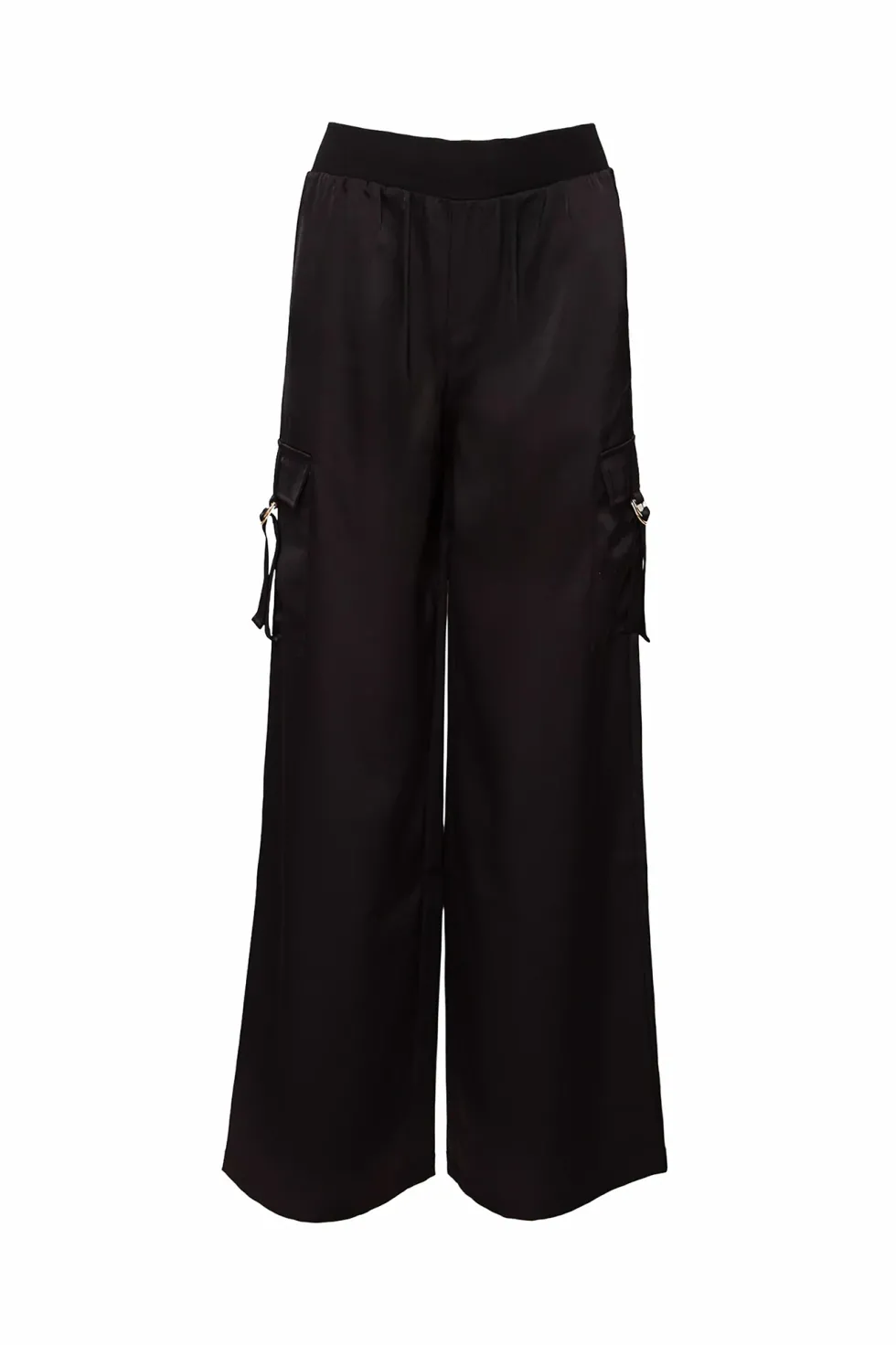 Shay Satin Pants in Black