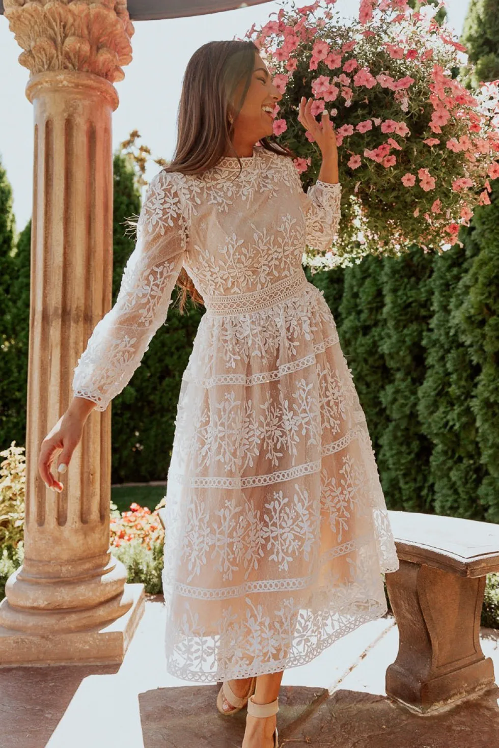 Sicily Dress in Champagne Lining