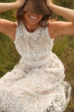 Sicily Sleeveless Dress in White