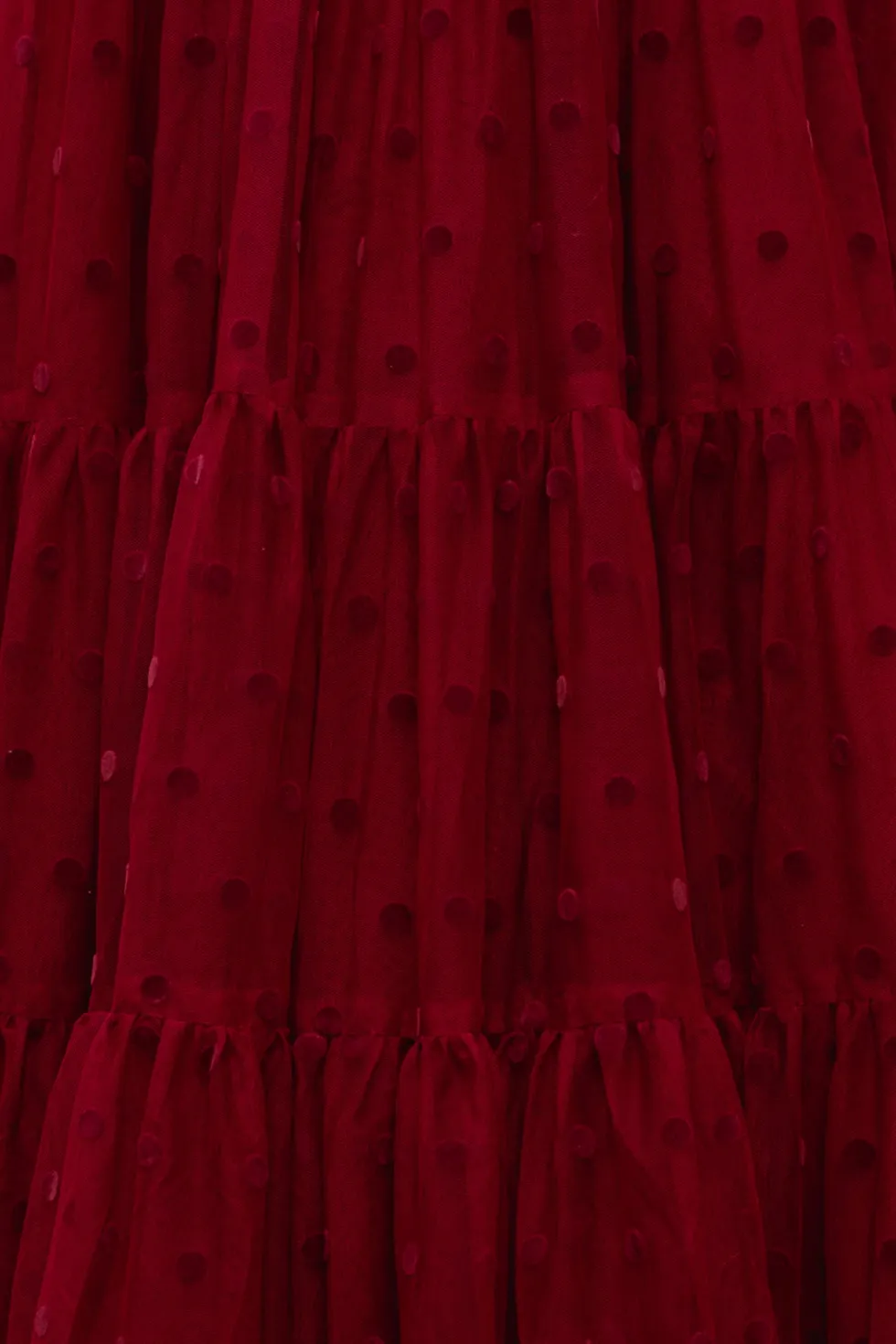 Solange Dress in Burgundy Tulle