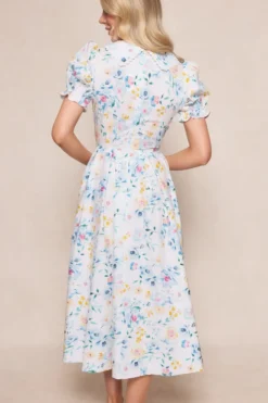 Sophia Dress in Blue Bouquet